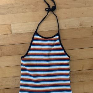 BRANDY MELVILLE STRIPED HALTER TOP